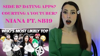 WHOS Most Likely CHALLENGE with SB19  Niana Guerrero   REACTION [upl. by Lirbaj32]