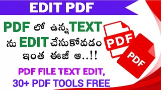 How to Edit a PDF document easily use 30 PDF TOOLS Free [upl. by Lannie301]