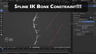 Spline IK Bone Constraint Blender [upl. by Enamart859]