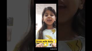 Drink milk daily🥛🍼रोजाना दूध पिएं viralshort healthhealthylifestyleshorts cutehealthyeating [upl. by Tareyn977]