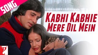 Kabhi Kabhie Mere Dil Mein  Song  Kabhi Kabhie  Amitabh Shashi Rakhee  Lata [upl. by Sasnett]