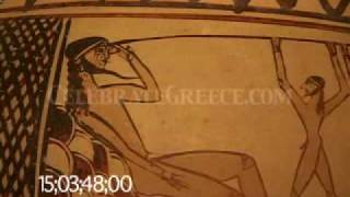 0663 Geometric pottery Odysseus Ulysses blinding Polyphemus Cyclops [upl. by Iroak554]