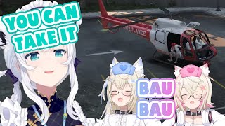 Fubuki lets FuwaMoco pilot the helicopter【Hololive  EN Sub】 [upl. by High892]