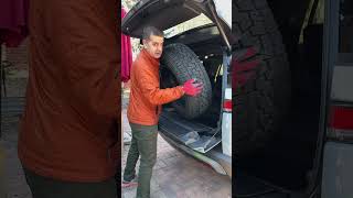 Rivian R1S  Will the FULL SIZE Spare Tire FIT [upl. by Eirrej]