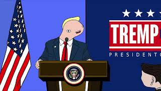 Donald Trump Kamala Harris Presidential Debate 2024 By Elon Musk  Parody Animation  PART 2  3 [upl. by Nnav]