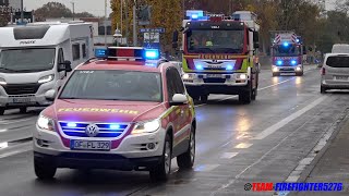 Brandmelderalarm bei der Deutschen Flugsicherung Kurzzug mit LeihDLK der Feuerwehr Langen [upl. by Ahsienauq]