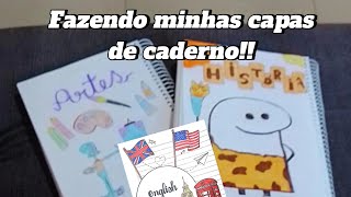 Fiz minhas capas de caderno 📔❤️😊 [upl. by Mallin]