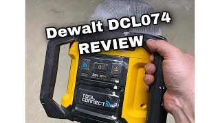 Dewalt 20v LED Work Light DCL074 Review  Dewalt Connect App Demo [upl. by Estus]