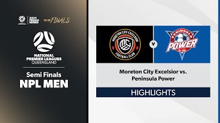 NPL Men Semi Finals  Moreton City Excelsior vs Peninsula Power Highlights [upl. by Ecidnak]