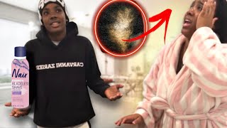 I put NAIR On My Mom HAIR Prank Bad Idea  She Beat Me Up Mulla ENT [upl. by Aerdnaxela]