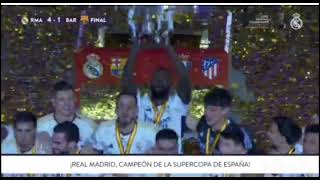 El Real Madrid campeón de la Supercopa de España la celebración [upl. by Mauchi816]