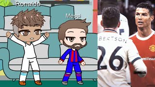 Ronaldo amp Messi React To Their Goals  Gacha Reaction [upl. by Ramburt267]