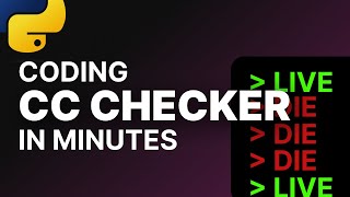 CODING PYTHON CC CHECKER IN MINUTES [upl. by Gregg]