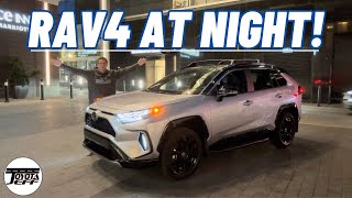 2023 RAV4 Hybrid XSE at Night  LIGHT IT UP [upl. by Bravin]