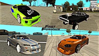 CARROS De RÁPIDO amp FURIOSOS Para GTA SAN ANDREAS [upl. by Yhtorod]