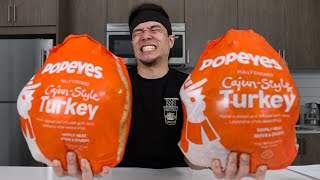 SOLD OUT Popeyes Cajun Thanksgiving Turkey x2 [upl. by Adnulahs]