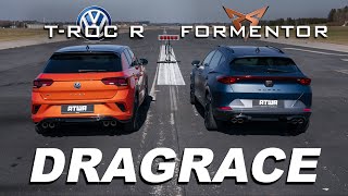 CUPRA Formentor vs VW TROC R  DRAG RACE  Daniel Abt [upl. by Akived787]