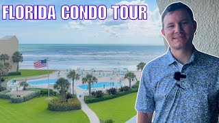 Ocean Front Condo Tour New Smyrna Beach FL [upl. by Nohsad846]