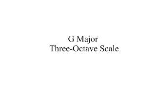 G Major ScaleThree Octave ScaleRCM 6 [upl. by Ebert]