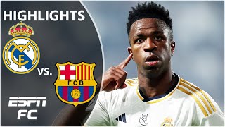 🏆 Vinicius Jr MASTERCLASS 🏆 Real Madrid vs Barcelona  Spanish Supercopa Highlights  ESPN FC [upl. by Elstan]