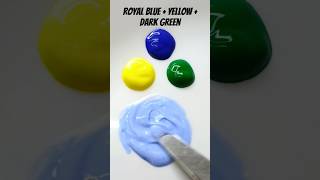 Royal Blue  Yellow  Dark Green   satisfying shorts colormixing [upl. by Myrtie]