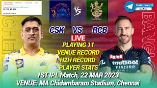 🔴LIVE CSK vs RCB Live Prediction CSK vs BAN  CHE VS RCB 1st IPL LIVE [upl. by Ahsienauq]