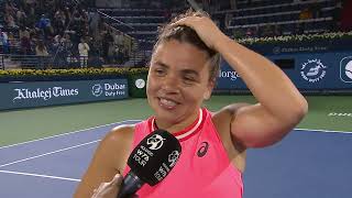 Jasmine Paolini  Semifinals PostMatch Interview  2024 Dubai Duty Free Tennis Championships [upl. by Amalbena339]