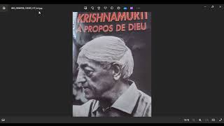 quotLincommensurable sanimequot  A propos de Dieuquot Jiddu KRISHNAMURTI [upl. by Idok]