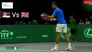 DJOKOVIC vs NORRIE  Davis Cup 2023  LIVE Tennis PlaybyPlay Stream [upl. by Sudoeht332]