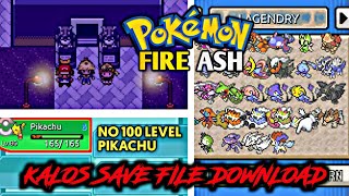 how to download Pokemon fire ash kalos save file  pokemon fire ash ki save file kaise download kare [upl. by Aurie]