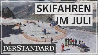 Skifahren im Juli Augenschein am Hintertuxer Gletscher [upl. by Heid]