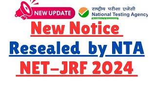 ▶️🔴 Breaking News ✅New Notice Resealed by NTA NETJRF 2024 🔴 universitynews [upl. by Woehick509]