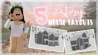 5 house layouts 2story  Bloxburg [upl. by Hadeehuat]