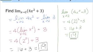 Calculus 13 Evaluating Limits Analytically  Part 1 [upl. by Oech]