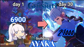 i build ayaka for 30 day as F2P [upl. by Jaban]