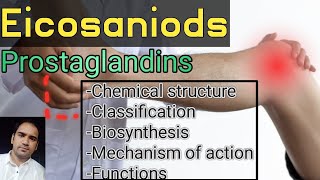 Eicosanoids Prostaglandins StructureClassificationBiosynthesisMechanism of action amp Functions [upl. by Creamer546]