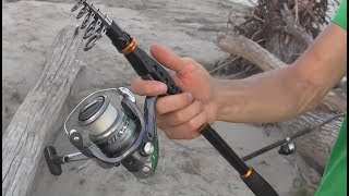 Telescopic Fishing Rod Review  Sougayilang Portable and Collapsible Pole [upl. by Gabler]