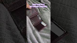 Trifold leather wallet Handmade leather wallet 100 handmade amp handstitched [upl. by Picker]