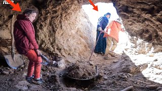 quotSnowy Mountain Shelter Grandmothers Attempt to Expand Cave for Two Orphan Girlsquot [upl. by Enelrad]