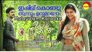 Ishq Kondu  Neeyum Njanum  Malayalam Karaoke  Abdul Jaleel P [upl. by Haldes]