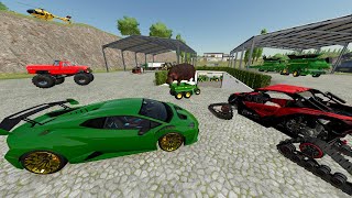 Millionaire Farmer Has Secret Tunnels and Lamborghinis  Farming Simulator 22 [upl. by Cathyleen71]