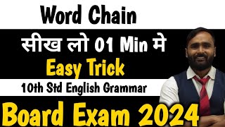 Word chain of verb 10th Std ENGLISH GRAMMARBOARD EXAM 2024Pradeep Giri Sir [upl. by Anallese]