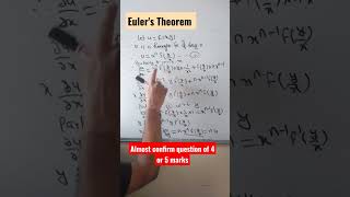 Eulers theorem firstyearengineering partialdifferentiation homogeneousfunction [upl. by Laurent479]