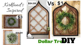 Dollar Tree DIYs  Kirklands Inspired Farmhouse Home Decor  Look for less challenge [upl. by Harmaning860]