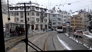 VBZ Zürich Tram  Linie 9 Hirzenbach  Heuried  Bombardier Be 56 Cobra [upl. by Norabal]