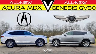 NEW LUXURY  2022 Acura MDX vs 2021 Genesis GV80 Comparison [upl. by Kokaras]