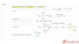 Neopentyl bromide is heated with an alcoholic KOH solution The major alkene formed is [upl. by Bekki99]