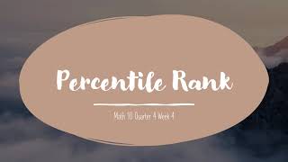 Percentile Rank [upl. by Geminian]