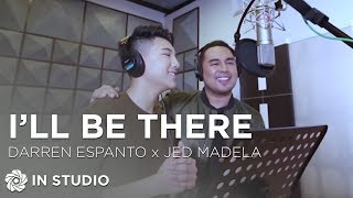 Ill Be There  Darren Espanto and Jed Madela Recording Session [upl. by Ellehcan]