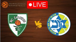 🔴 Live Zalgiris Kaunas vs Maccabi Tel Aviv  EuroLeague 20232024  Live Play by Play Scoreboard [upl. by Felizio26]